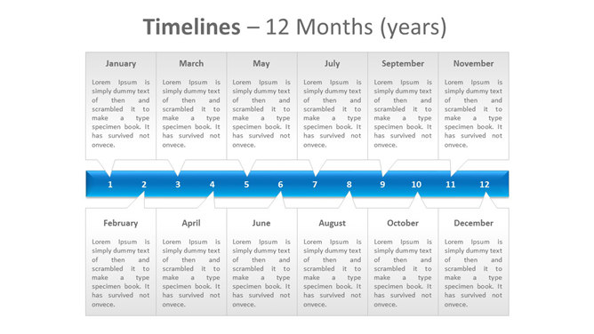 全年12月份时间轴PPT模板