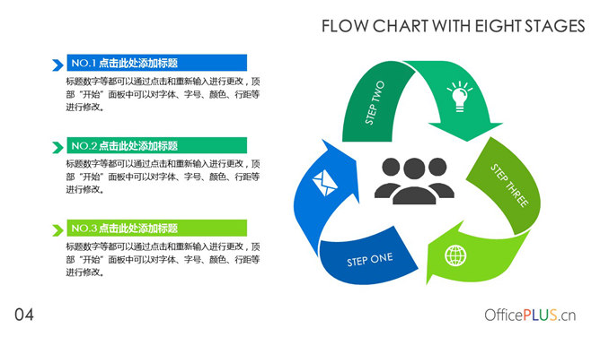 箭头循环关系PowerPoint模板